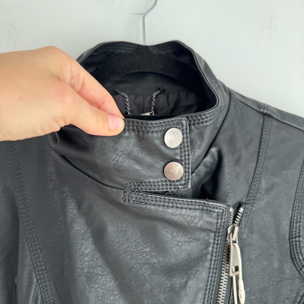 LA Coalition Faux Leather Jacket Women's Large‎ NEW - Picture 5 of 8